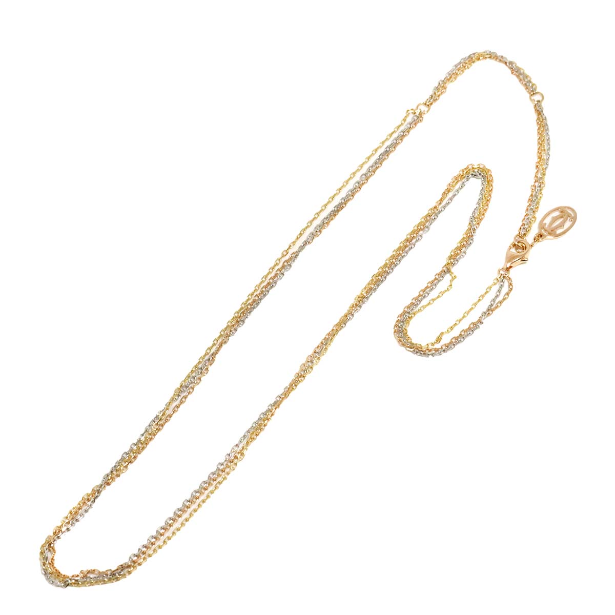 Trinity Chain Necklace 18K YG WG PG 750