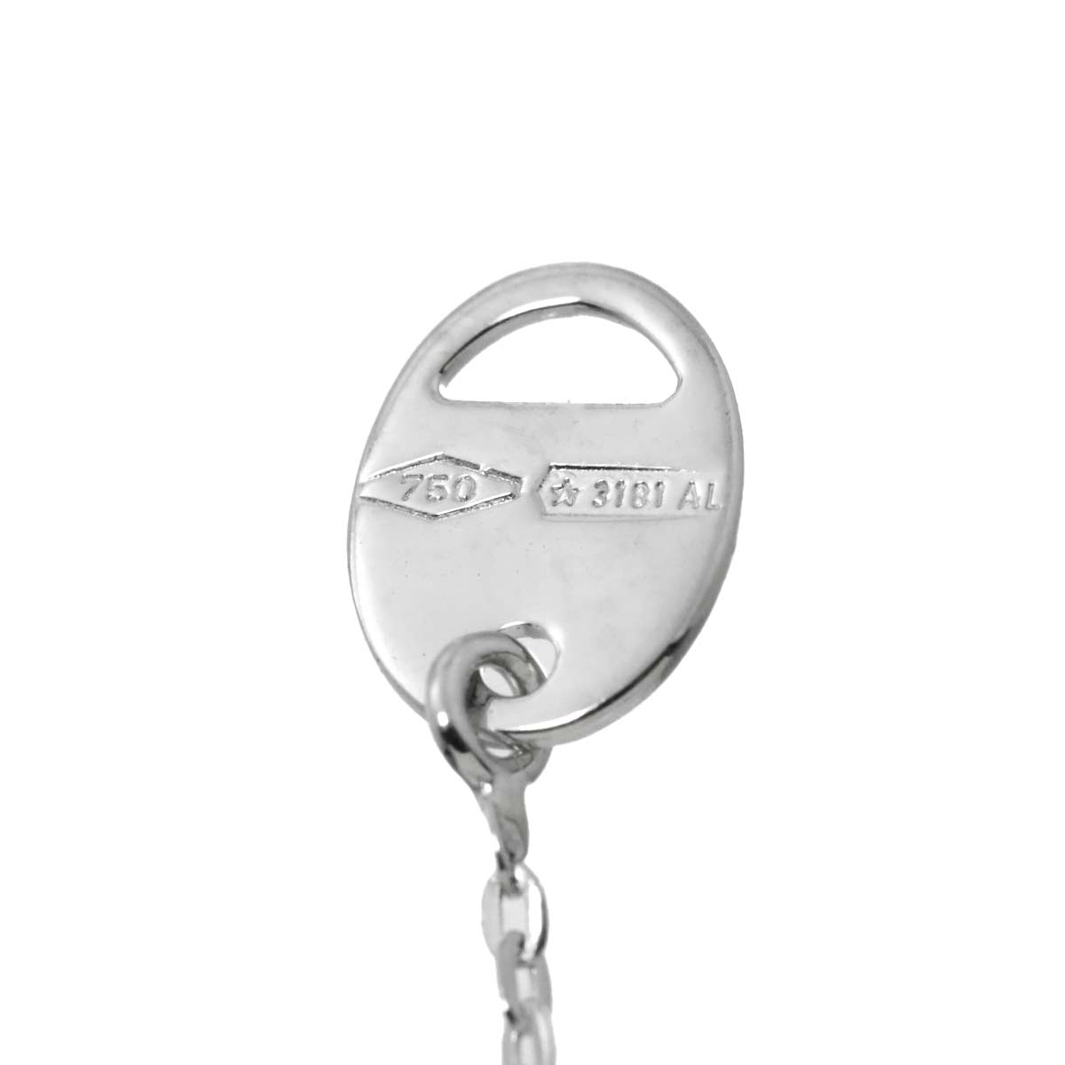 Belle Epoque Mini Diamond Cross Necklace 18K WG 750