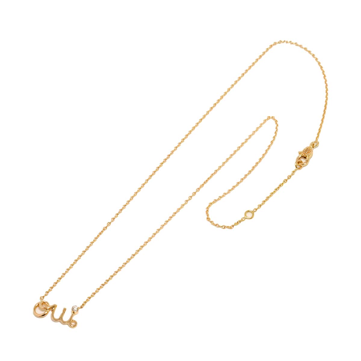Oui Diamond Necklace 18K PG 750