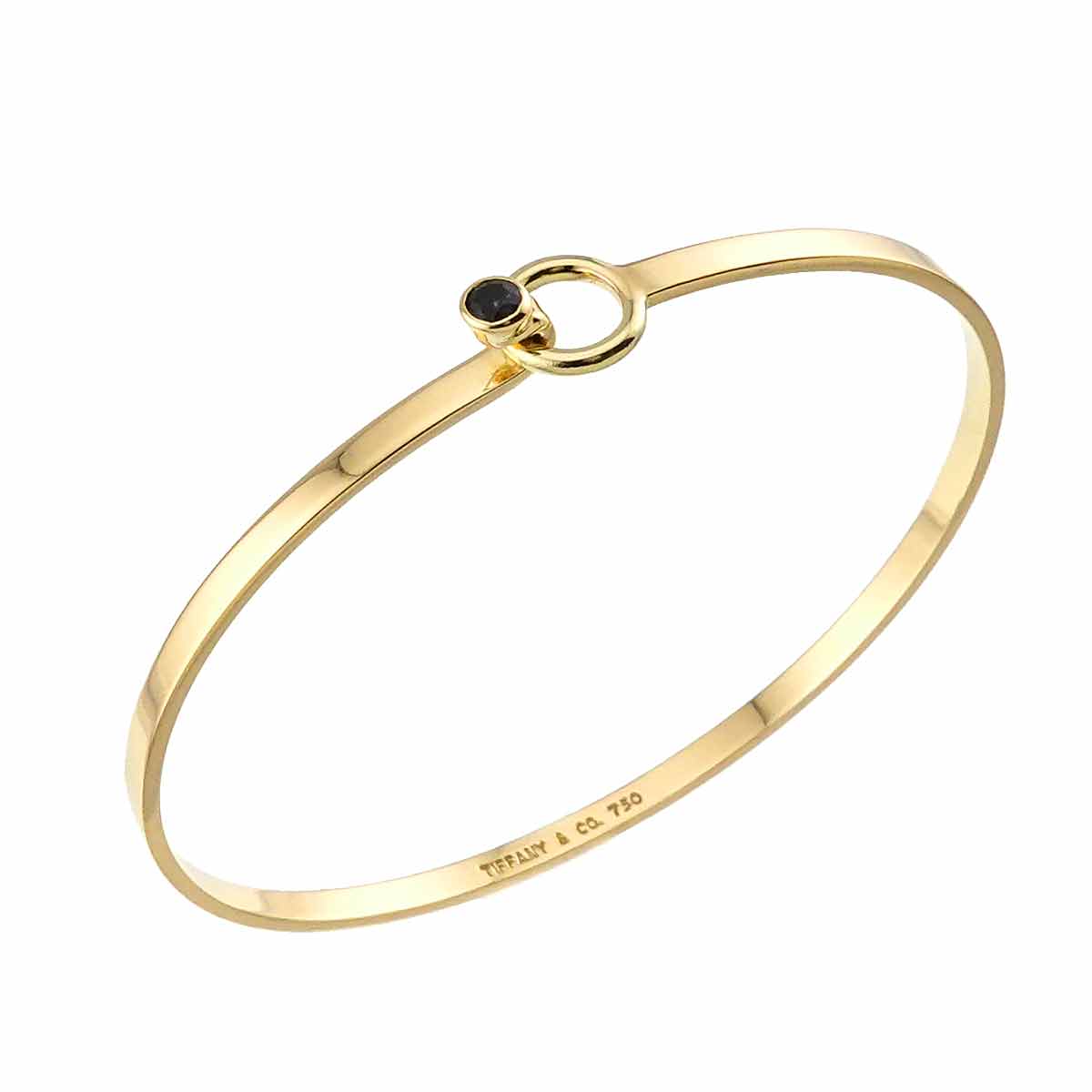 Sapphire Bangle Bracelet 18K YG 750