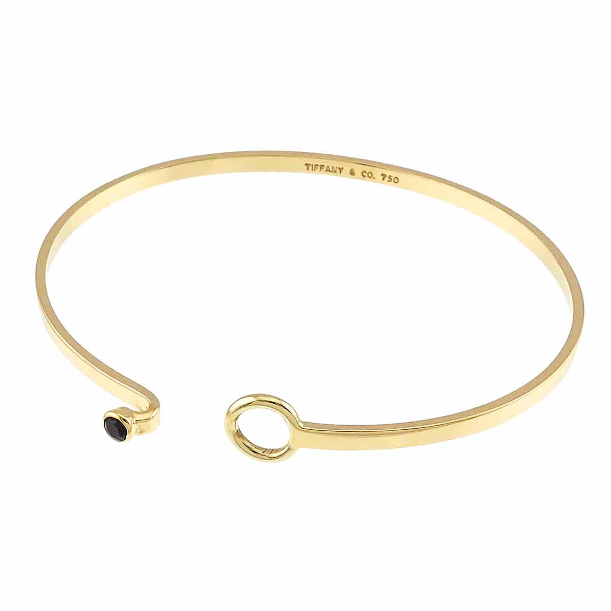 Sapphire Bangle Bracelet 18K YG 750