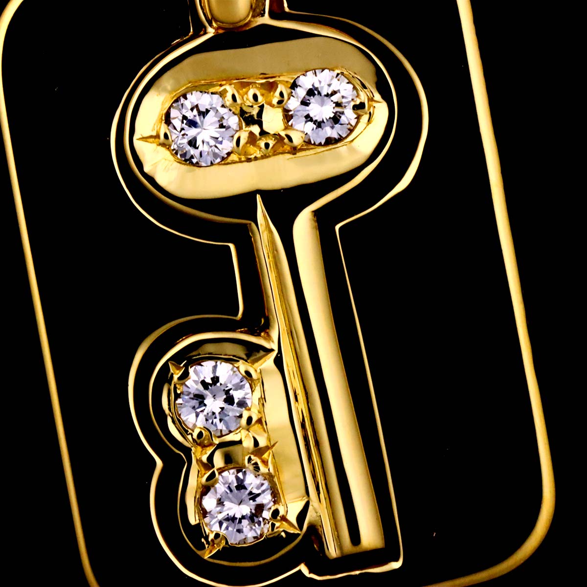 Diamond Necklace 18K Yellow Gold 750