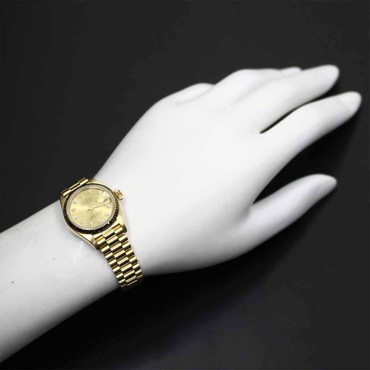 Datejust 69178G Serial X 750 YG 10P Diamond Gold Dial Ladies