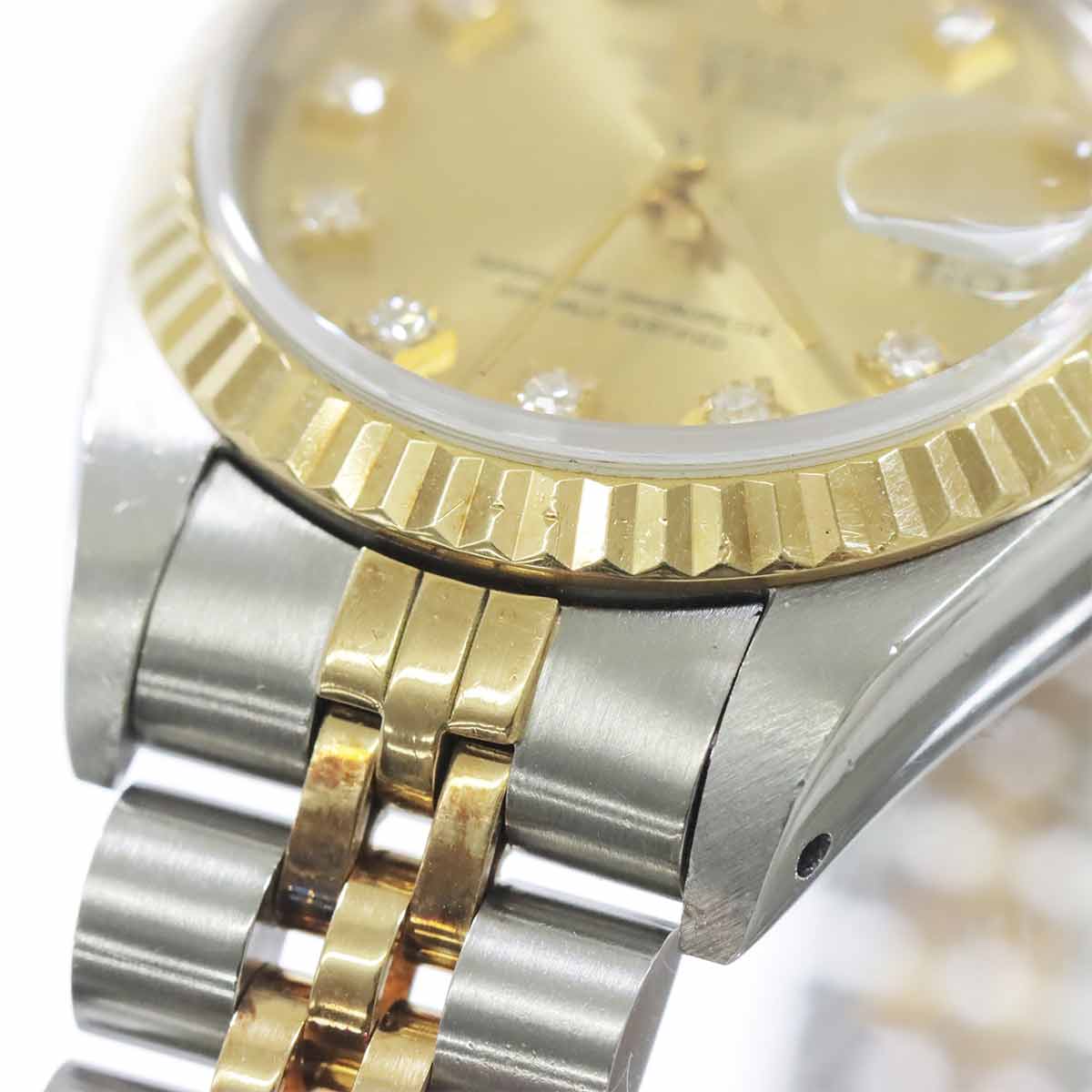 Datejust 69173G Serial E Automatic Gold Dial 10P Diamond 750 YG