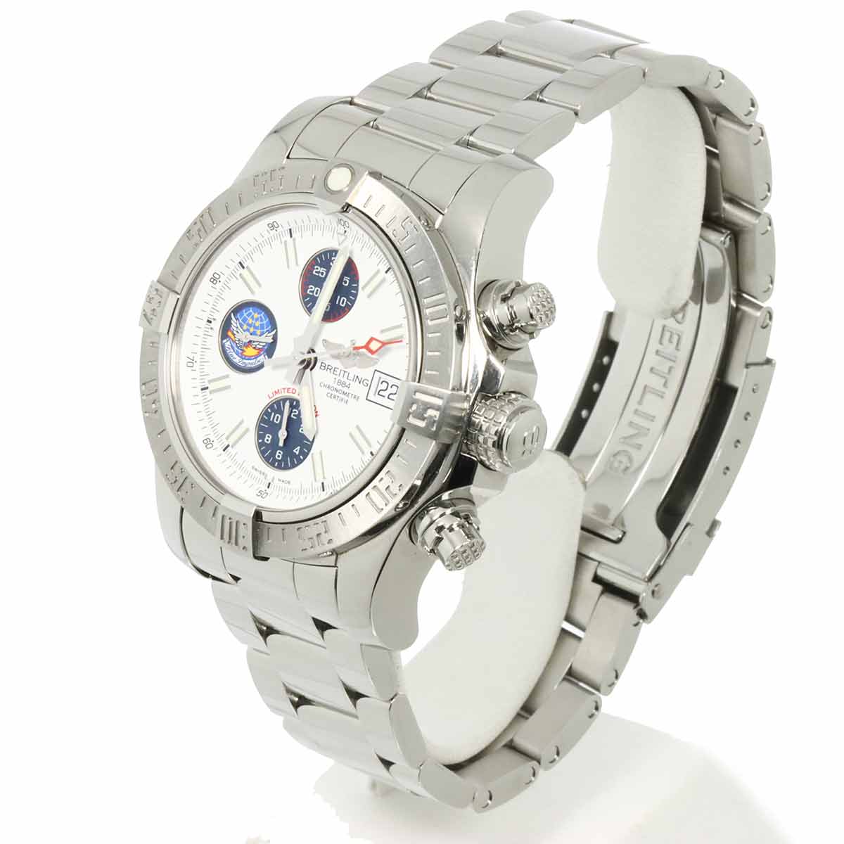 Avenger II Blue Impulse Chronograph A13381 Date White Dial