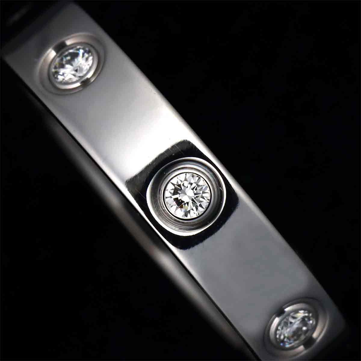 Mini Love Ring Full Diamond 18K WG 750 size54 6.5-6.75(US)