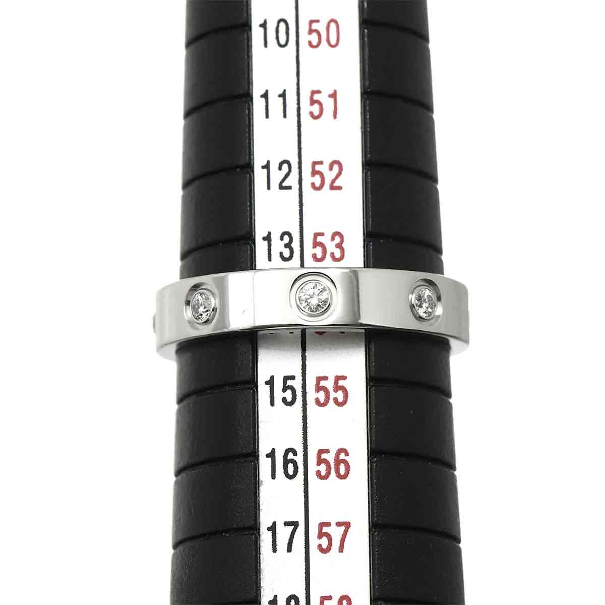 Mini Love Ring Full Diamond 18K WG 750 size54 6.5-6.75(US)