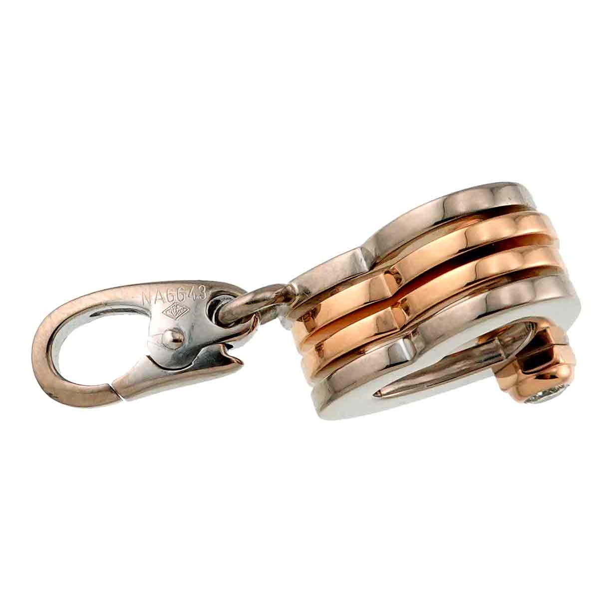 Heart Clover Diamond Pendant Top 18K PG WG 750