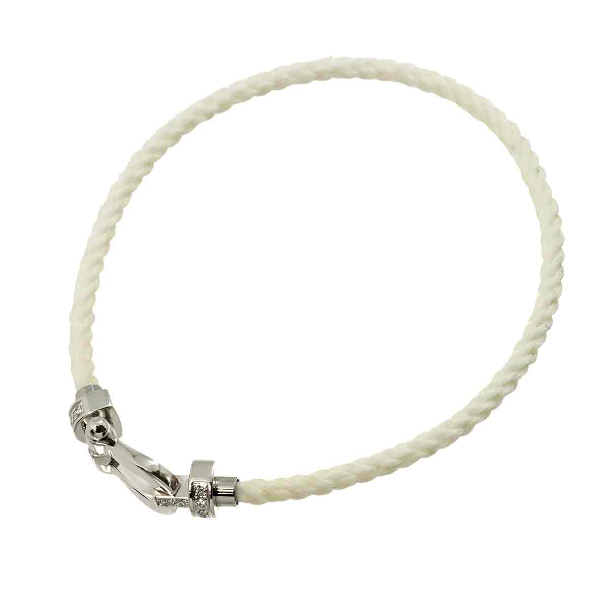 Force 10 MM Half Diamond Bracelet 18K WG 750 Steel size17