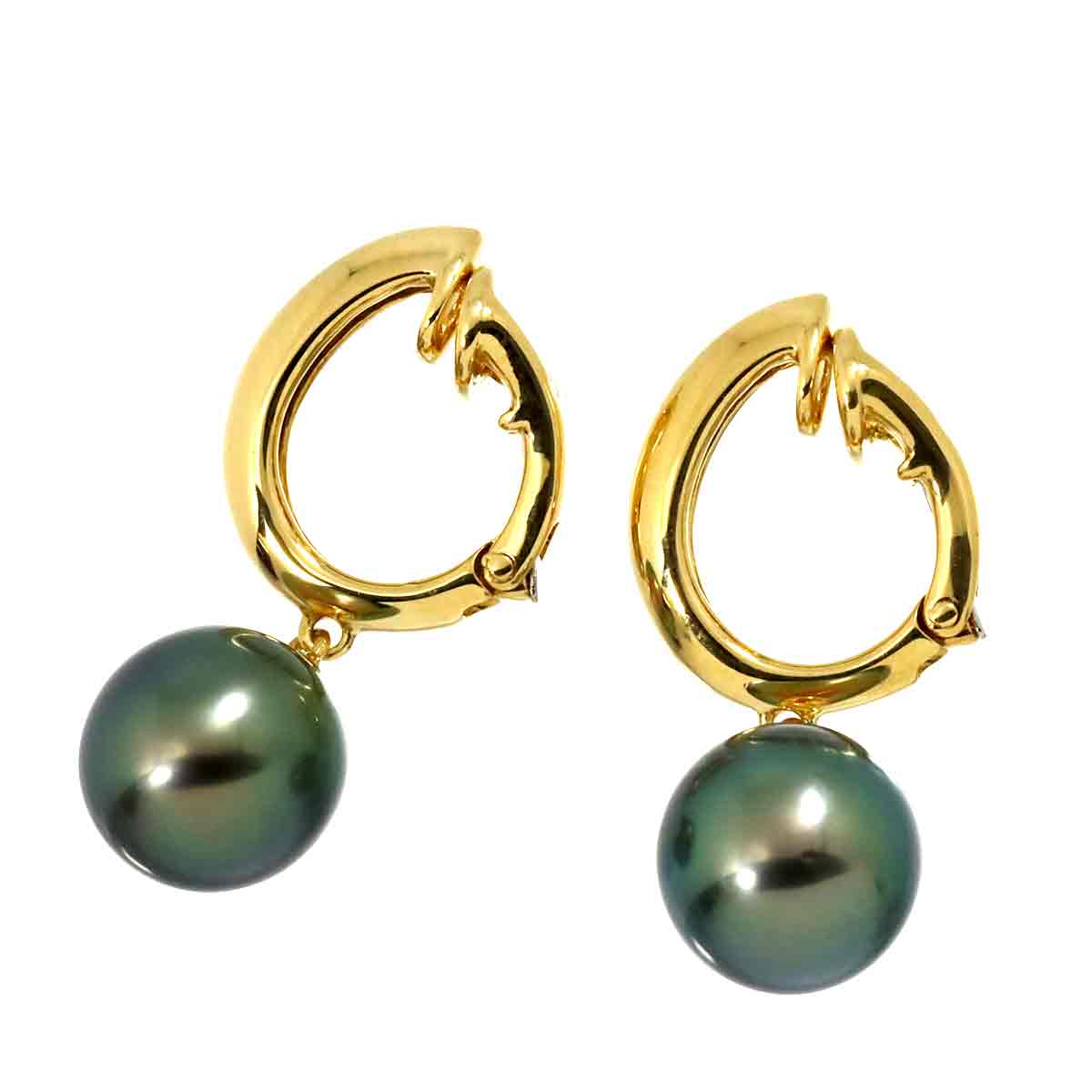 South Sea pearl 10.0mm Earrings Clip on 18K YG 750