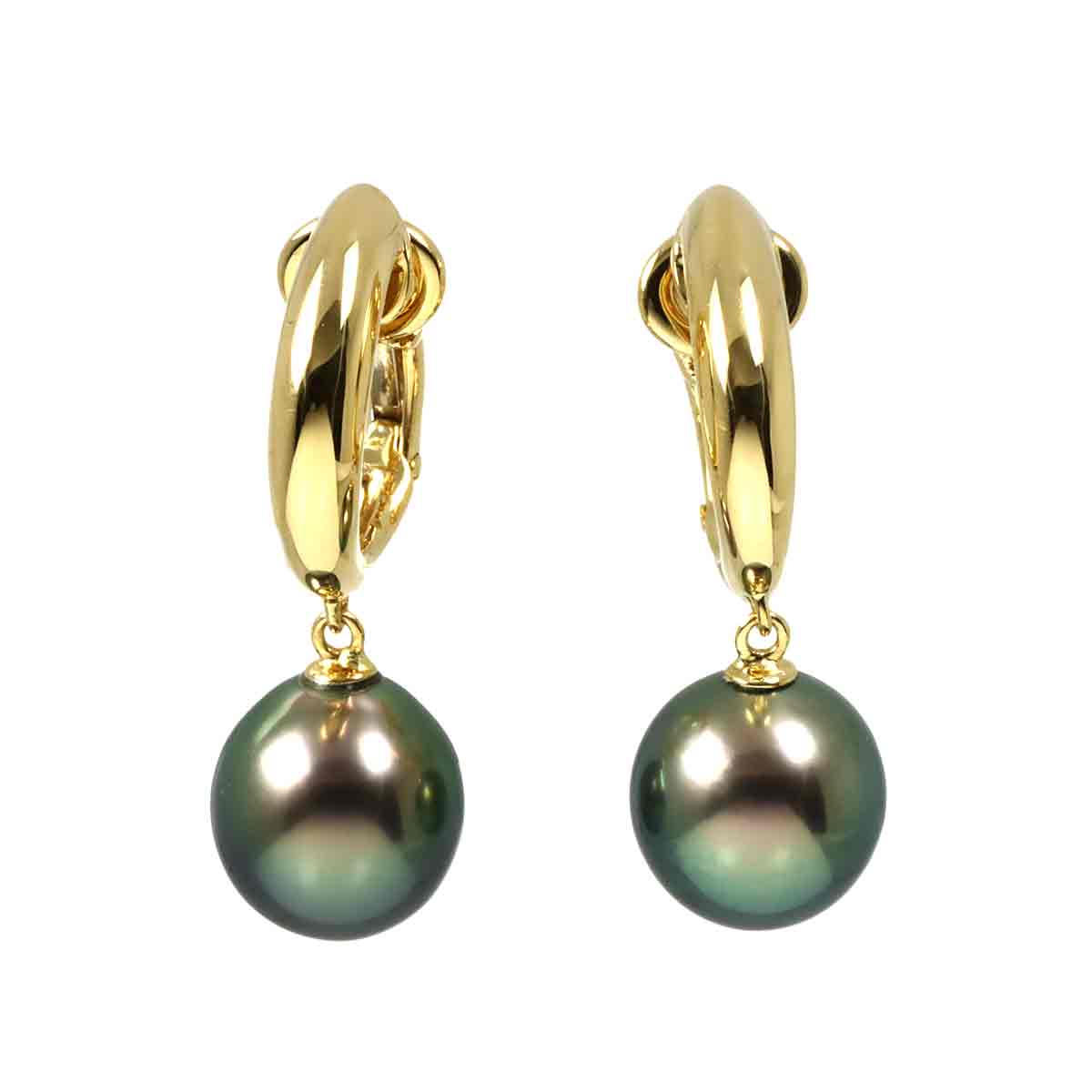 South Sea pearl 10.0mm Earrings Clip on 18K YG 750