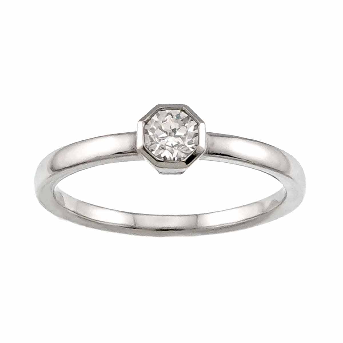 Diamond 0.207ct H/SI1 Ring Pt Platinum size5.5-5.75(US)