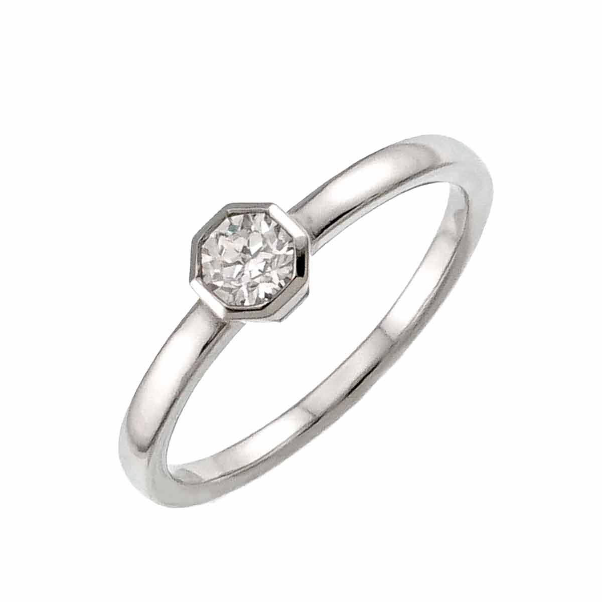 Diamond 0.207ct H/SI1 Ring Pt Platinum size5.5-5.75(US)