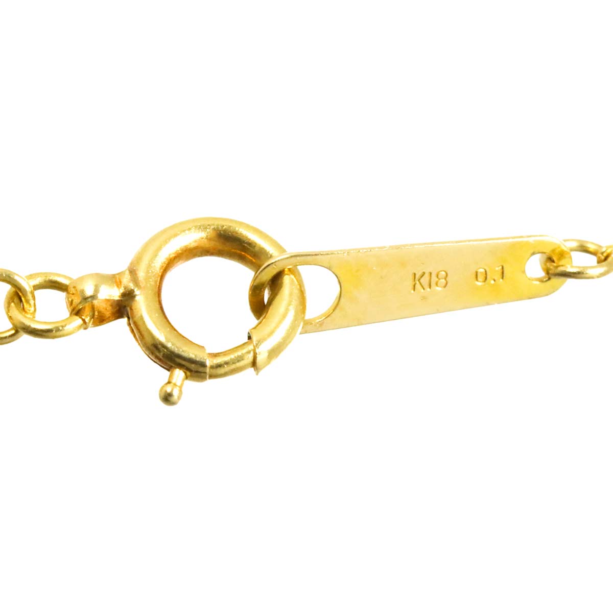 Diamond 0.10ct Necklace 18K YG Yellow Gold 750