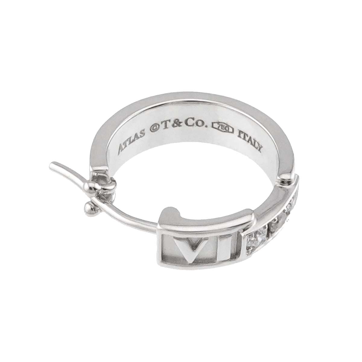 Atlas Diamond Earrings Pierced 18K White Gold 750