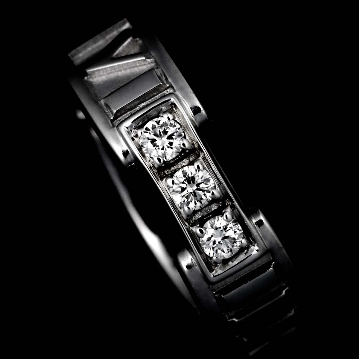 Atlas Diamond Earrings Pierced 18K White Gold 750