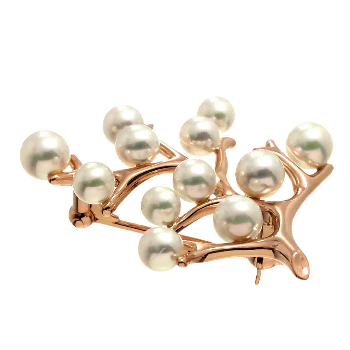 Akoya pearl 5.2-4.0mm Brooch 18K PG 750