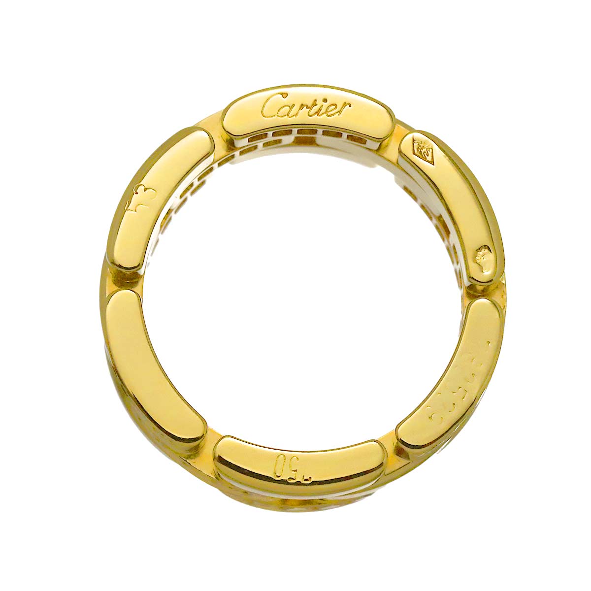 Maillon Panthere Diamond Ring 18K YG 750 Size53 6(US)