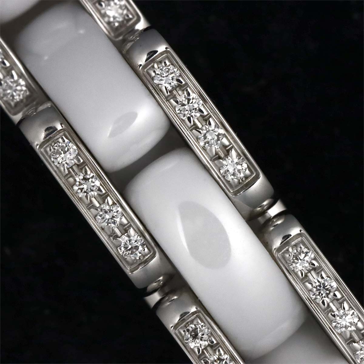 ULTRA MM Diamond Ring Ceramic 18K WG 750 Size57 7.75-8(US)