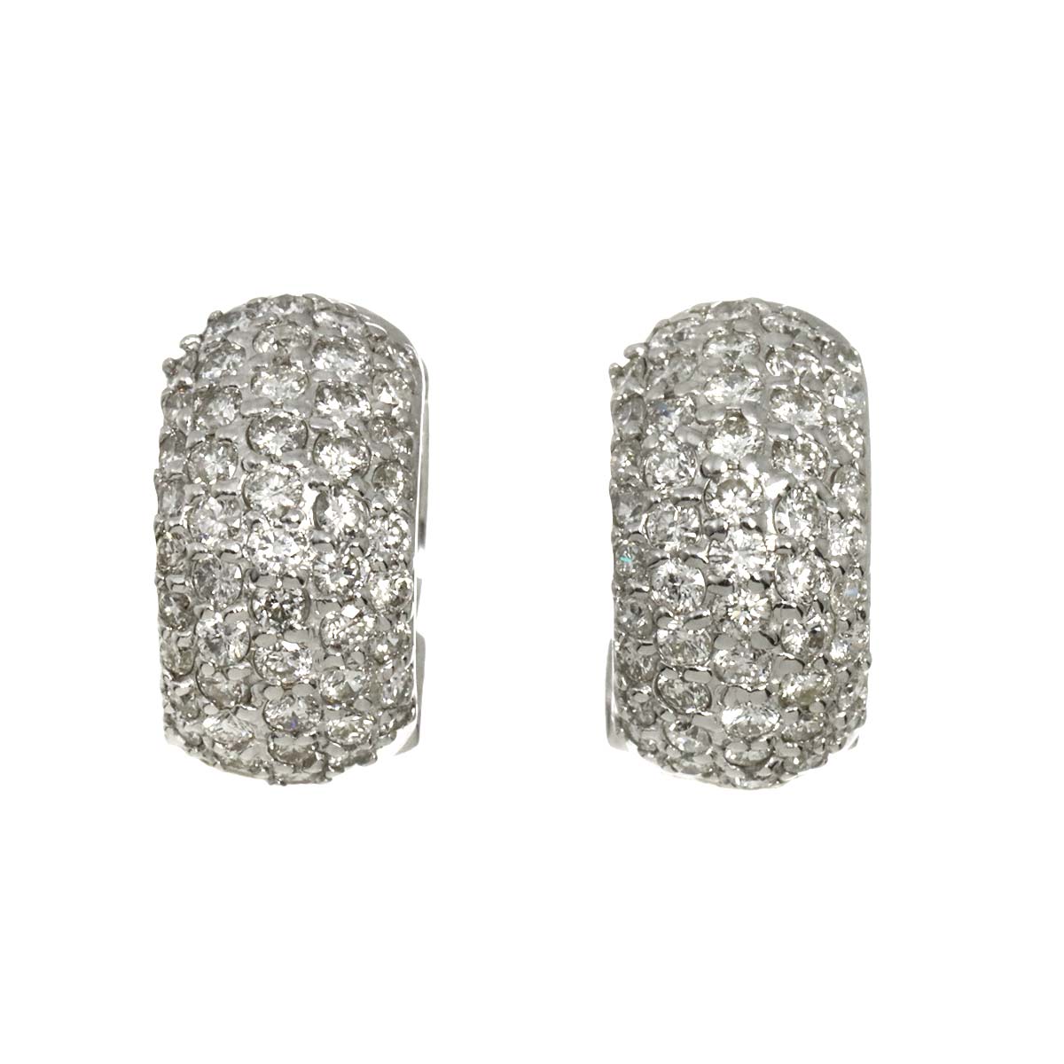 Diamond 0.60ct/0.60ct Earrings Clip on 18K WG 750