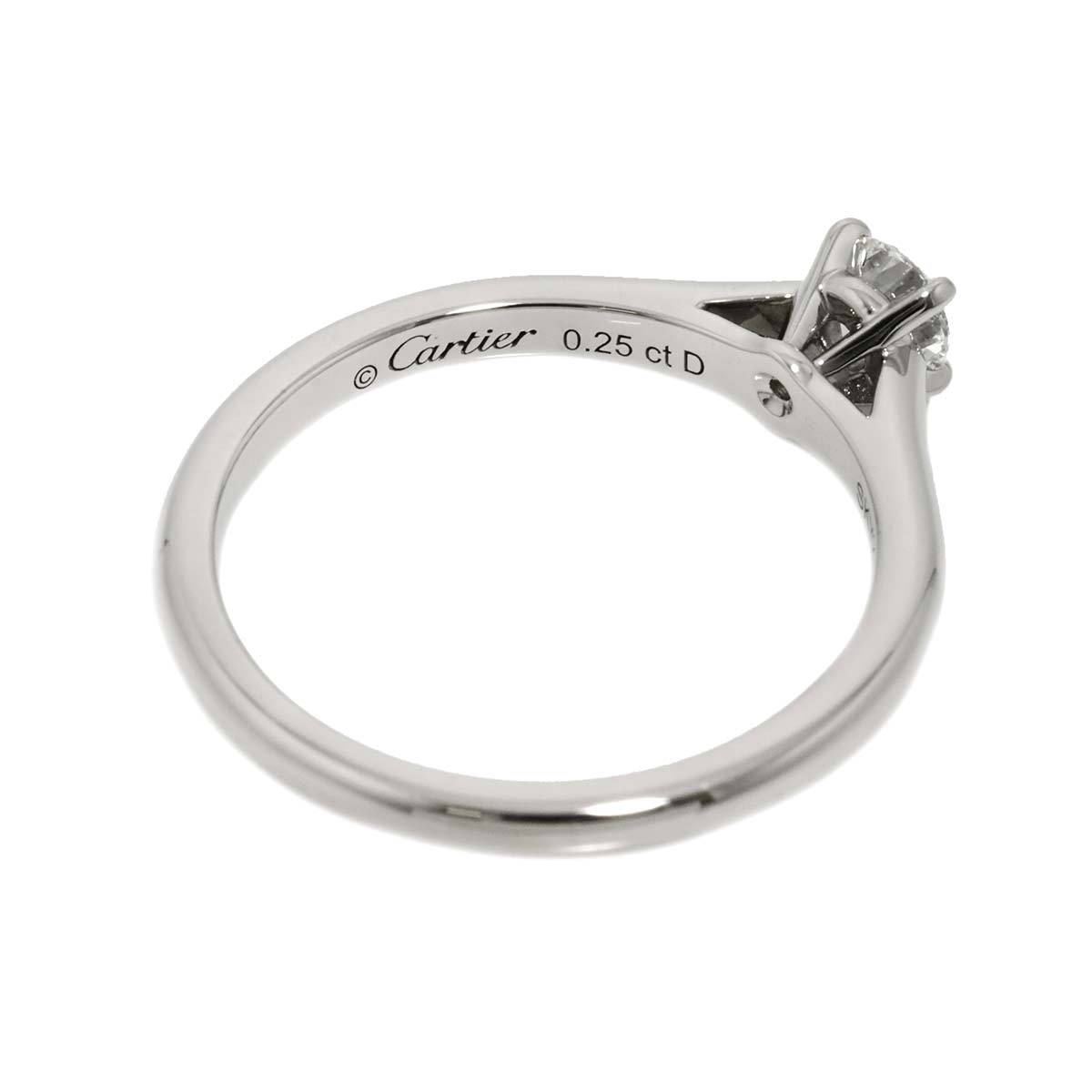 Diamond 0.25ct F/VVS2/3EX Ring Platinum size52 6(US)