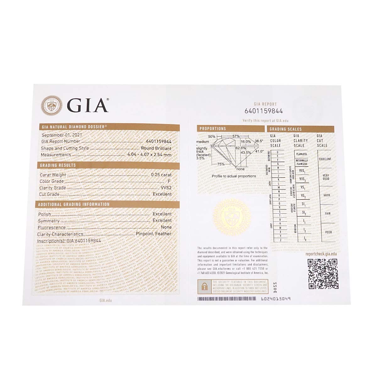 Diamond 0.25ct F/VVS2/3EX Ring Platinum size52 6(US)