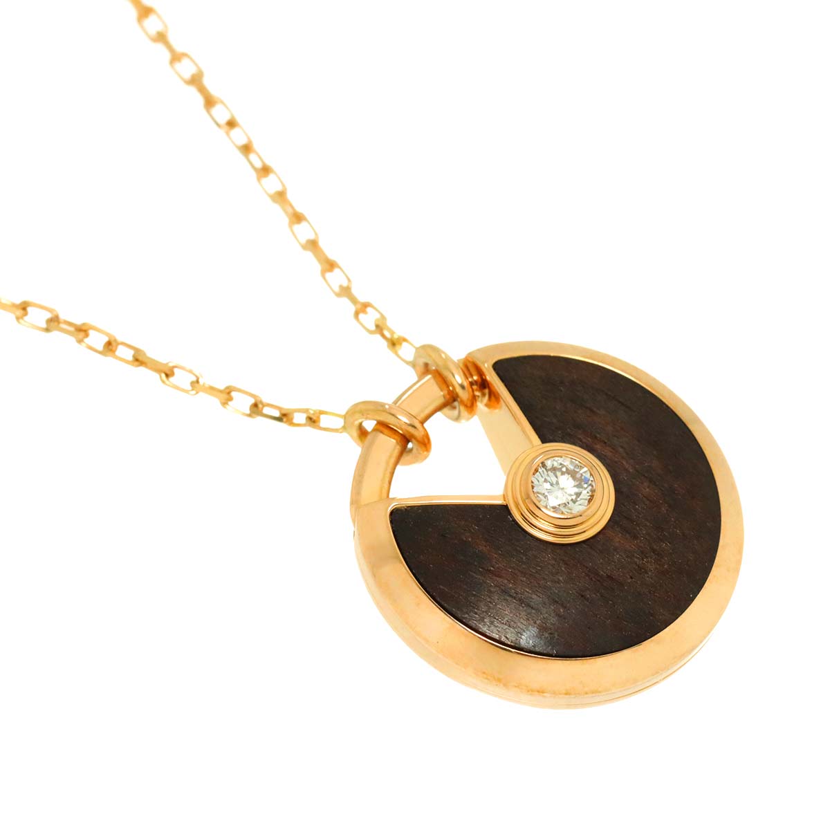 AMULETTE Snakewood Diamond Necklace 18K PG 750