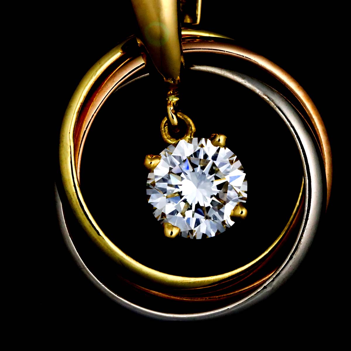 Trinity Diamond Necklace 18K YG WG PG 750 90306895