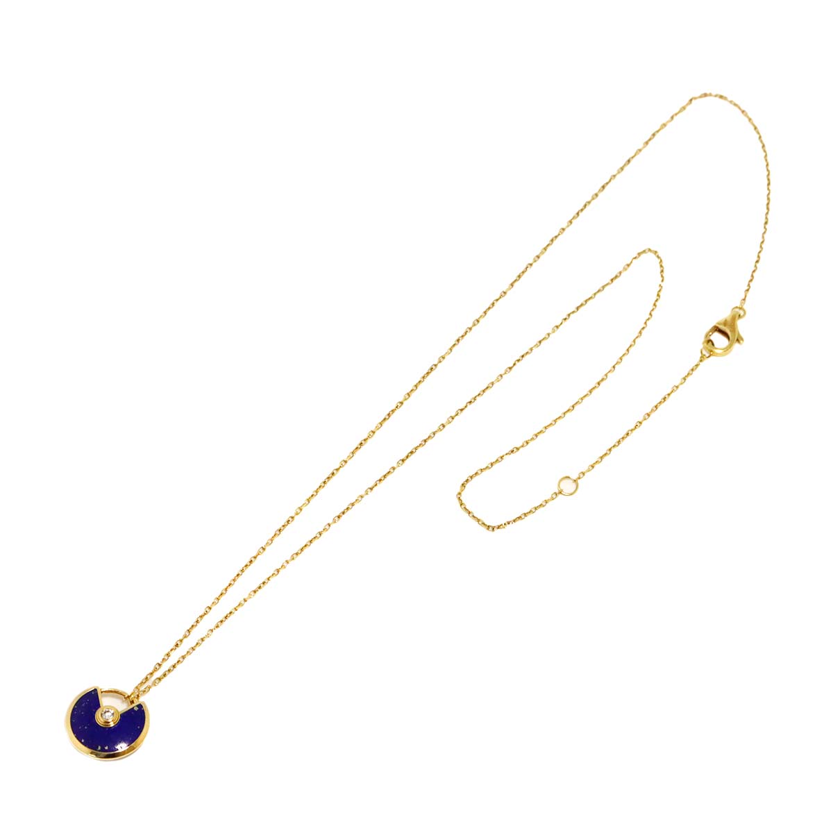 AMULETTE SM Mother of Pearl MOP Diamond Necklace 18K YG 750