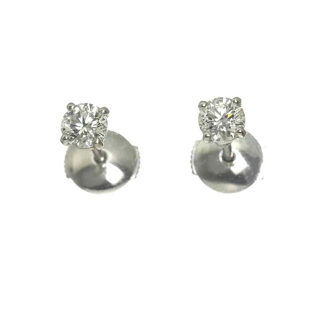 1895 Diamond 0.23/0.23ct E/VVS2/EX Earrings Pierced 18K WG