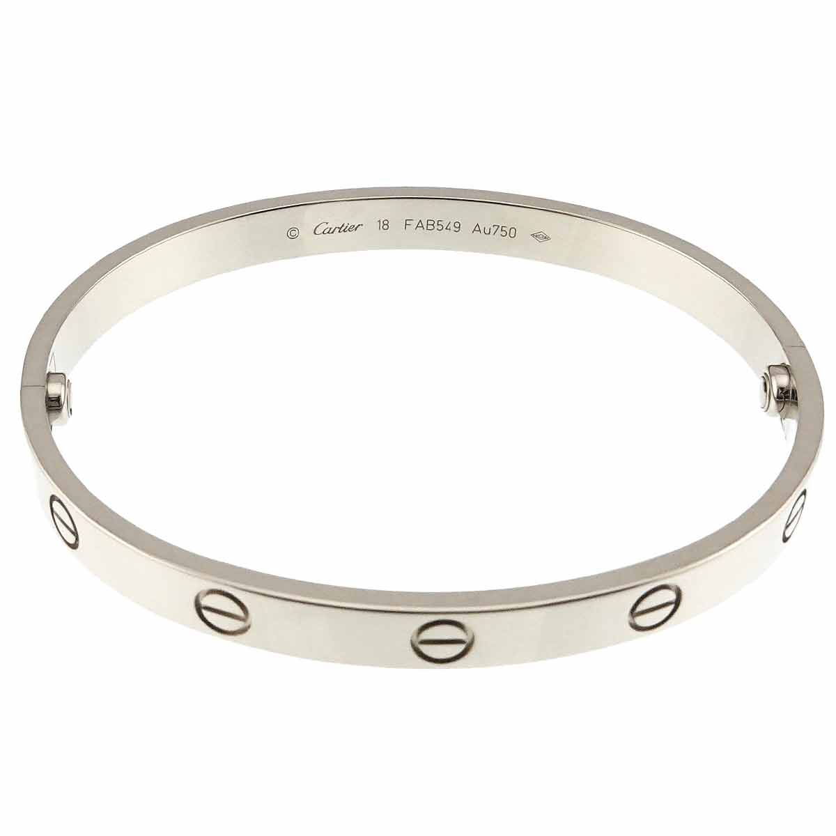 Love Bracelet Bangle 18K WG 750 Size18