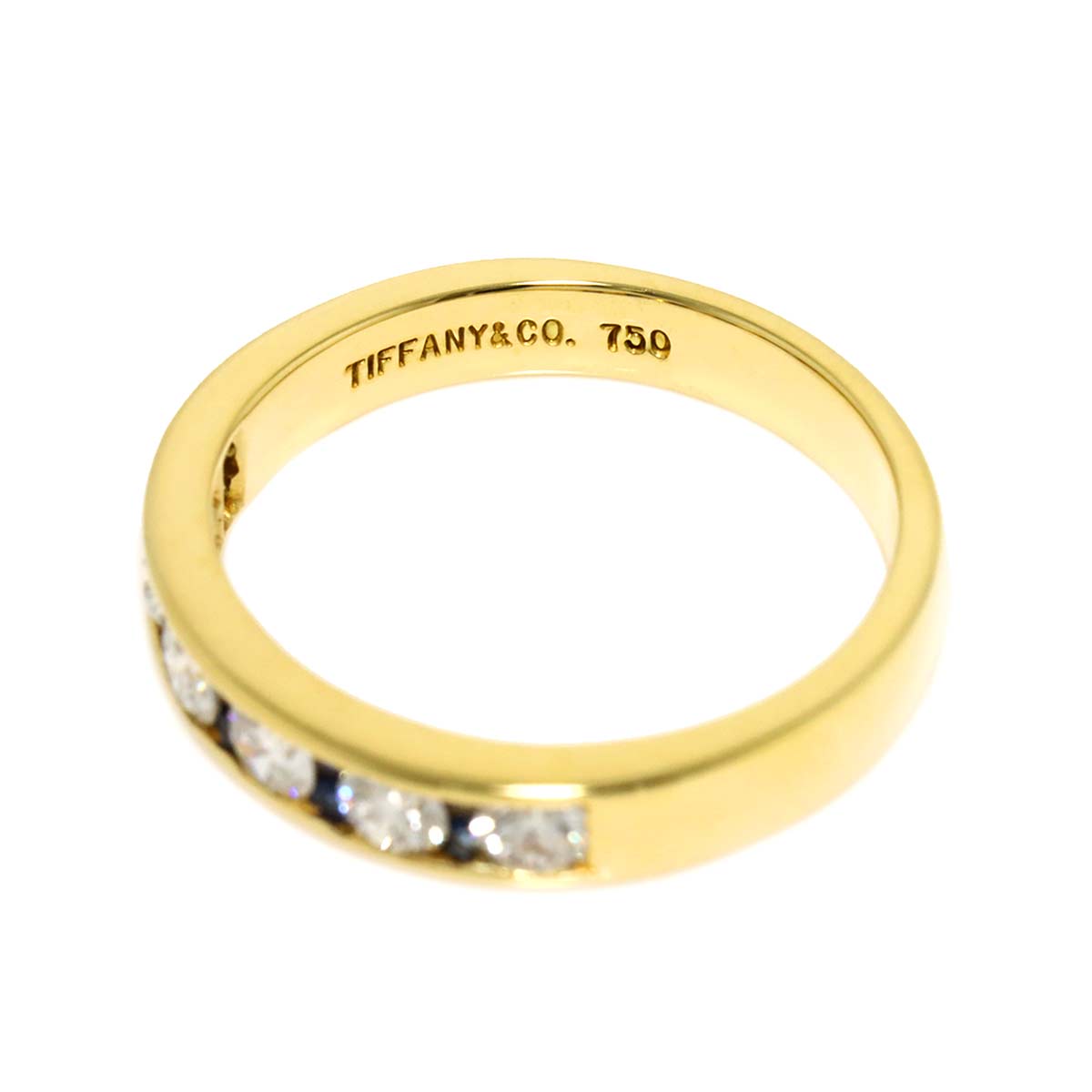 Sapphire Diamond Ring 18K YG 750 size5.75-6(US)