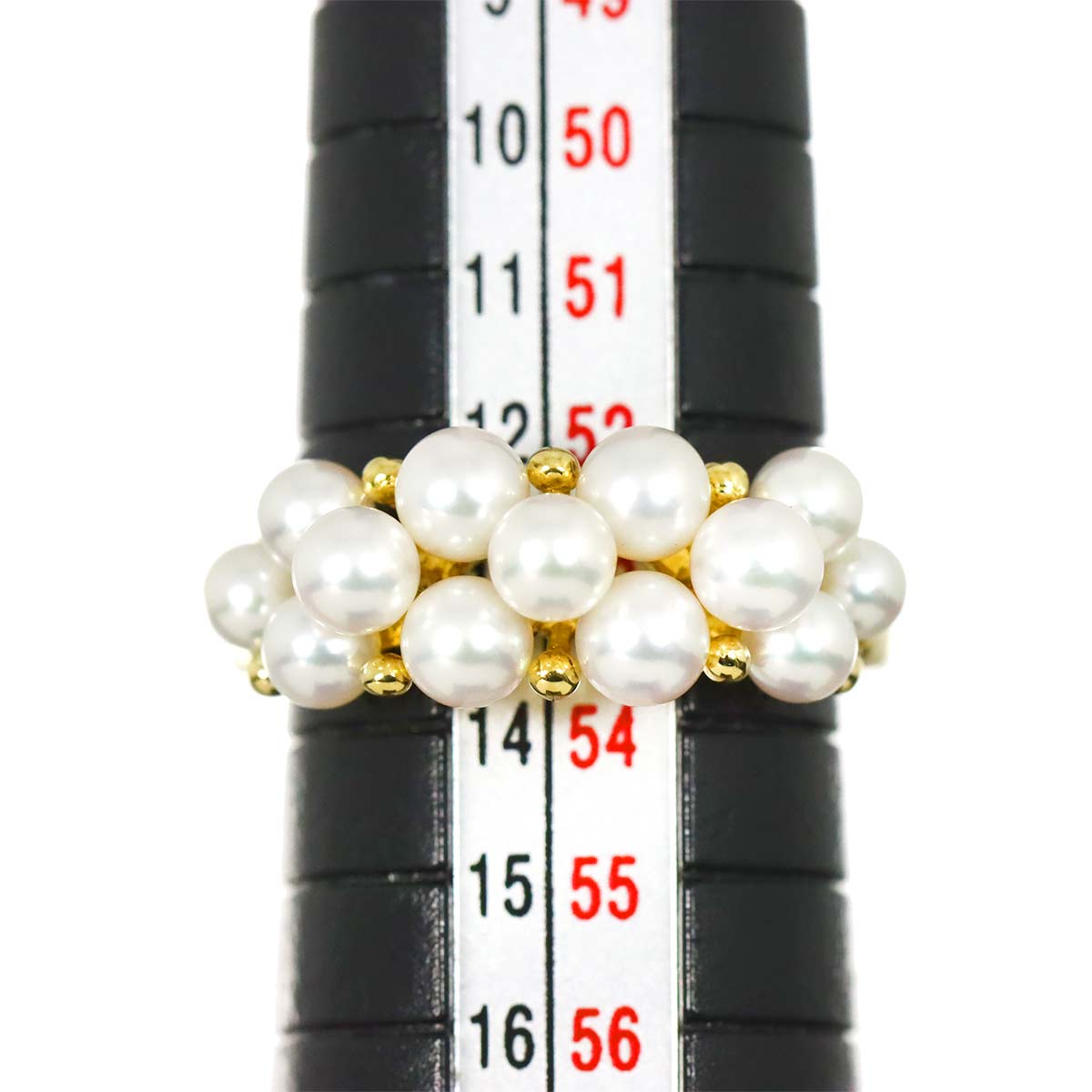 Baby Pearl 4.0-3.3mm Ring 18K YG 750 Size6.25-6.5(US)