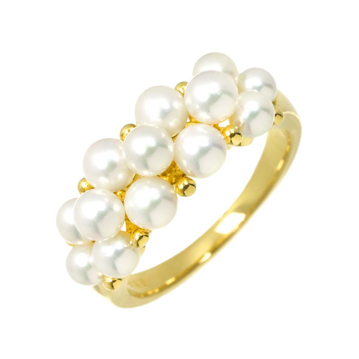 Baby Pearl 4.0-3.3mm Ring 18K YG 750 Size6.25-6.5(US)