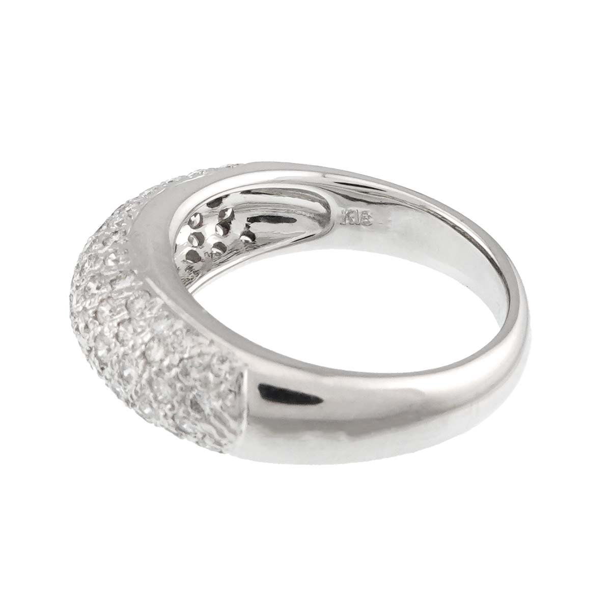 Diamond 0.82ct Ring 18K WG 750 Size4.75-5(US)