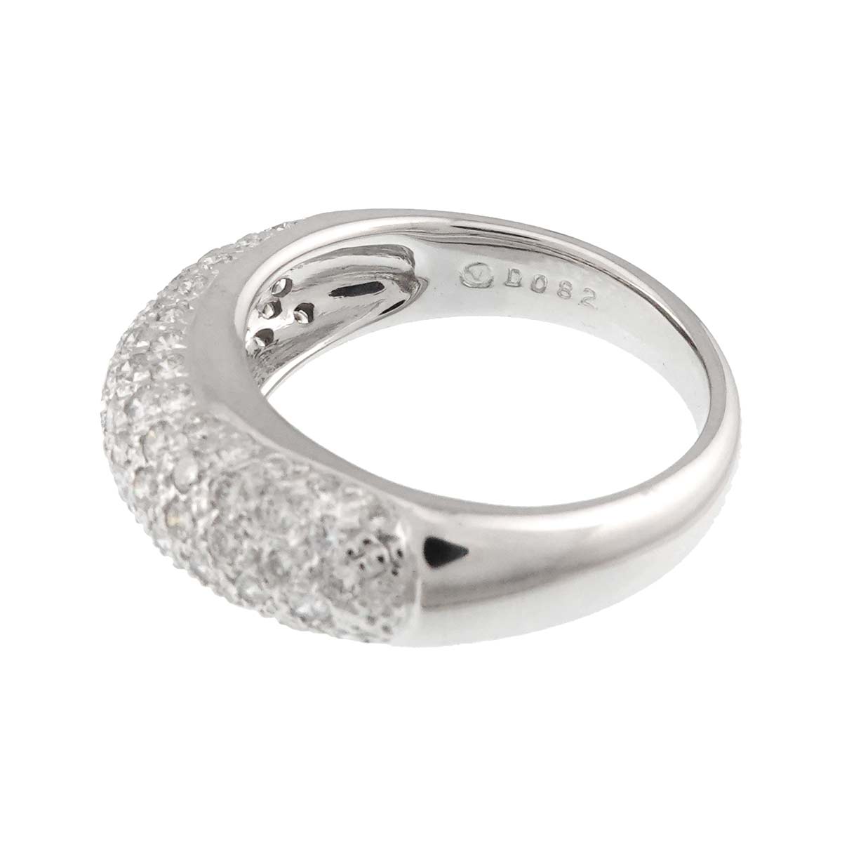 Diamond 0.82ct Ring 18K WG 750 Size4.75-5(US)