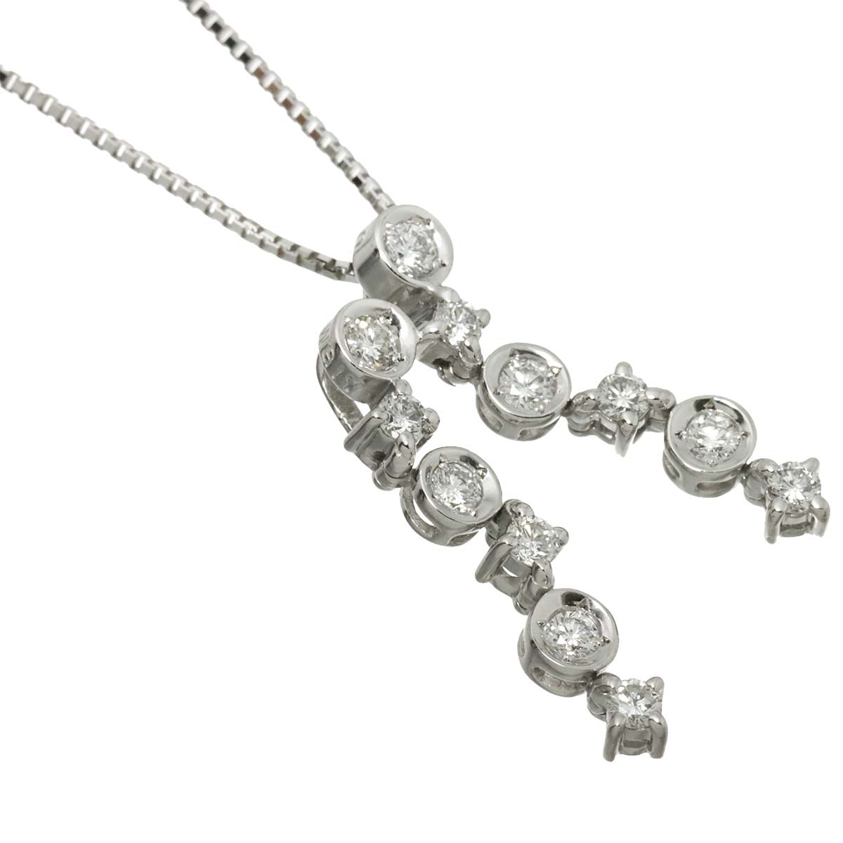 Diamond 0.50ct Necklace White Gold 750