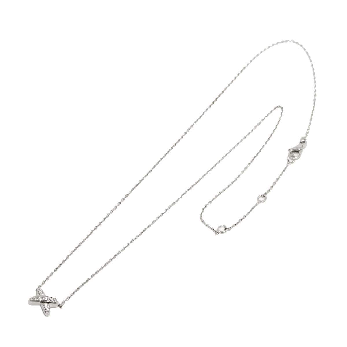 Liens Mini Diamond Necklace 18K WG White Gold 750