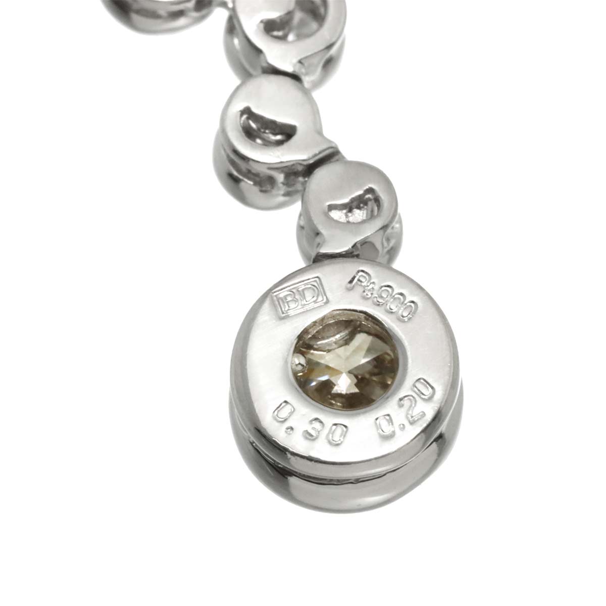 BrownDiamond 0.30ct Diamond 0.20ct Necklace Pt