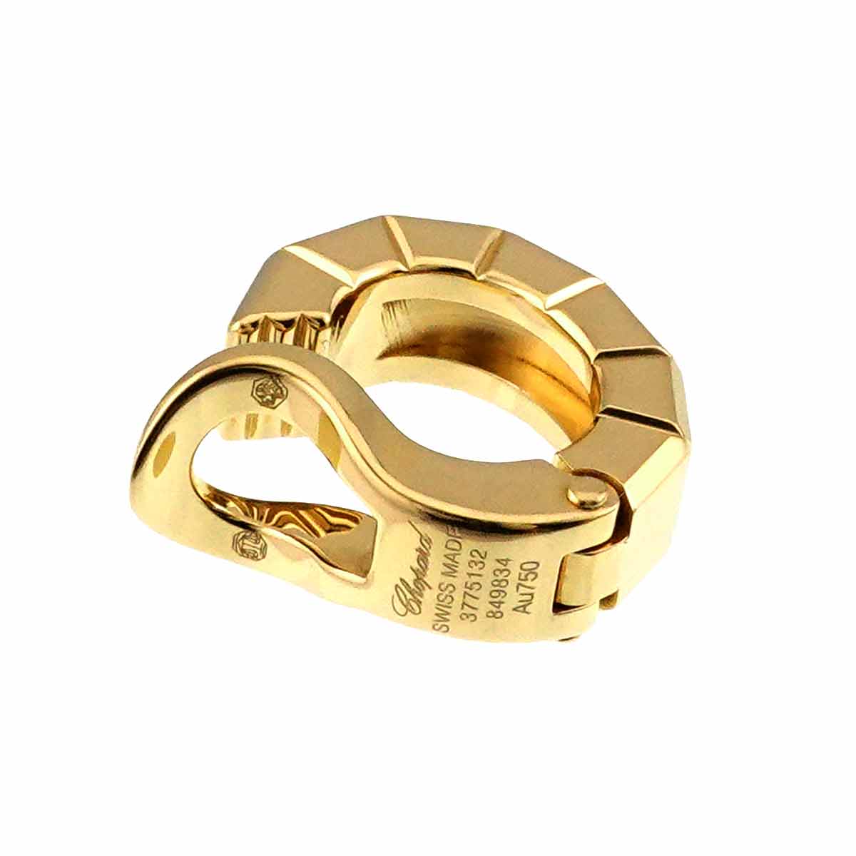 Ice cubes Earring Clip on 18K YG 750 One Piece only