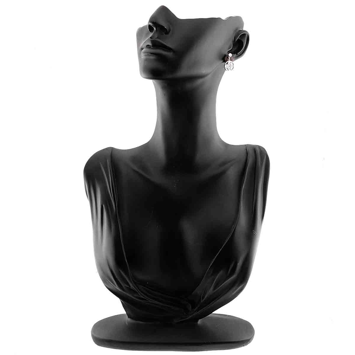 Diamond Flower Earrings Pierced 18K WG 750