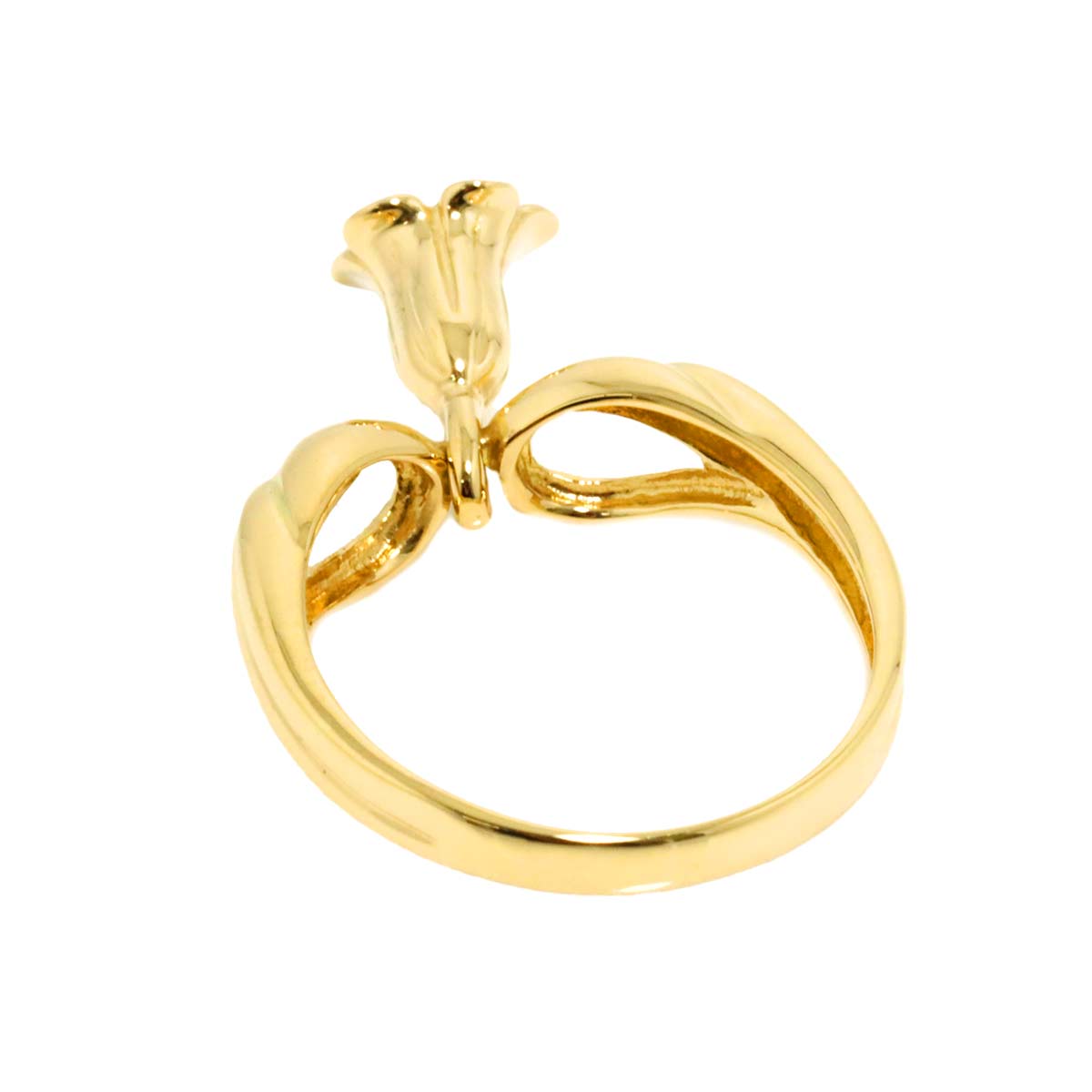 Diamond Ring 18K YG Yellow Gold 750 size5.75-6(US)