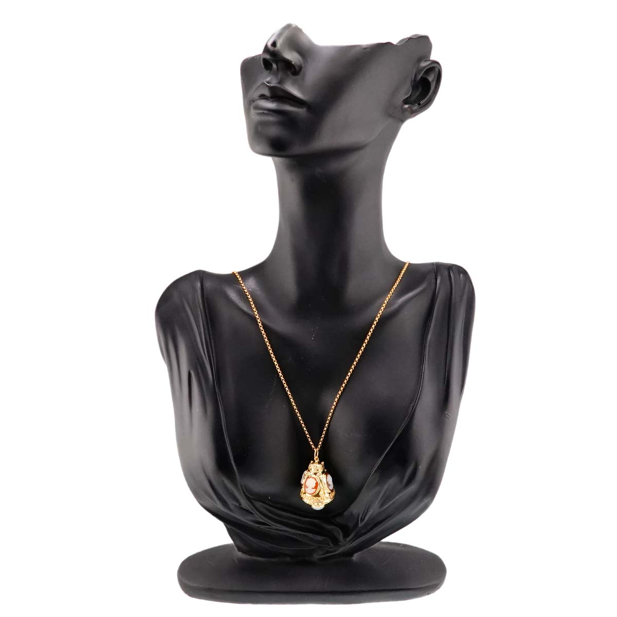 Shell Cameo Necklace 18K K18 YG 750