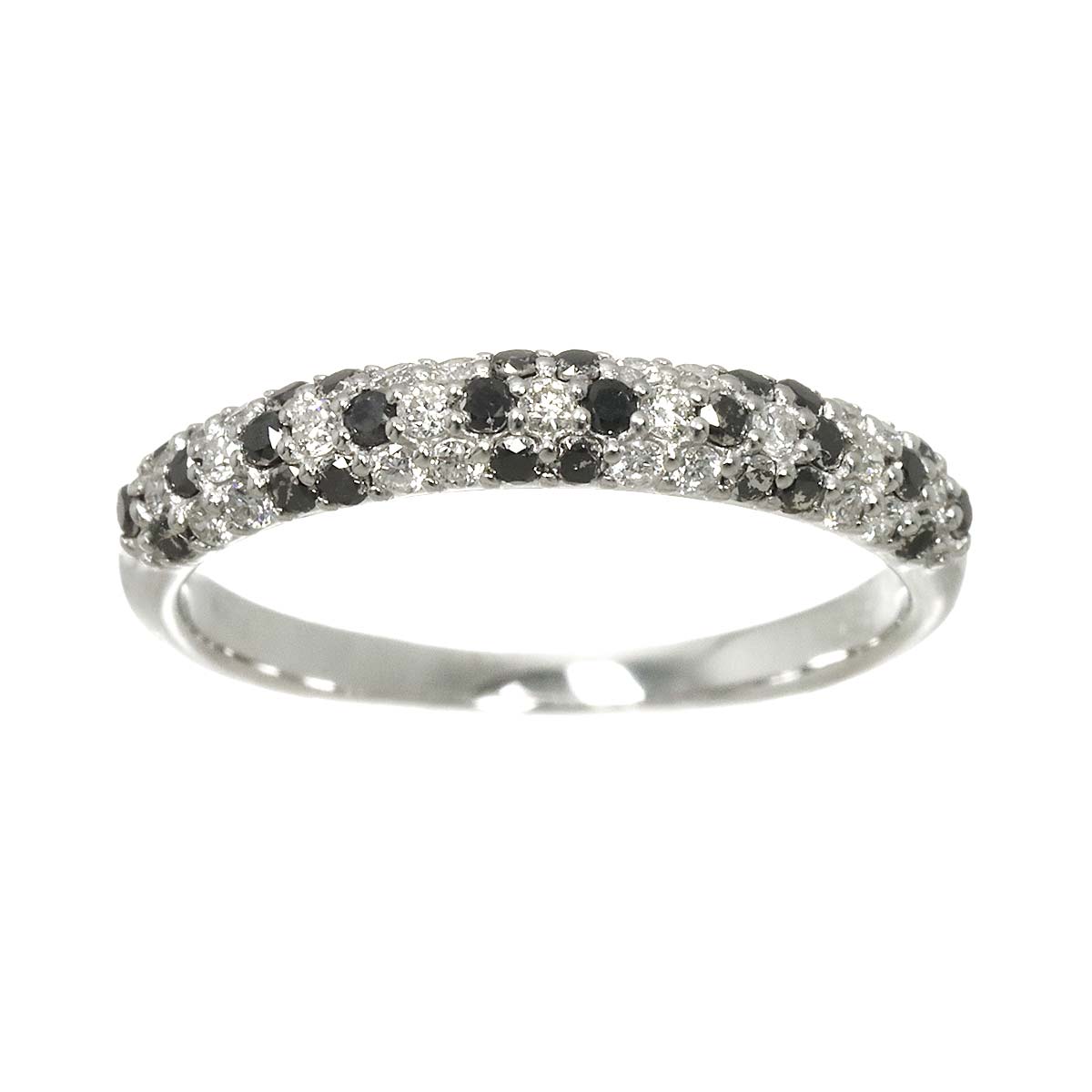 Diamond 0.51ct Ring 18K K18 WG White Gold size6.25-6.5(US)