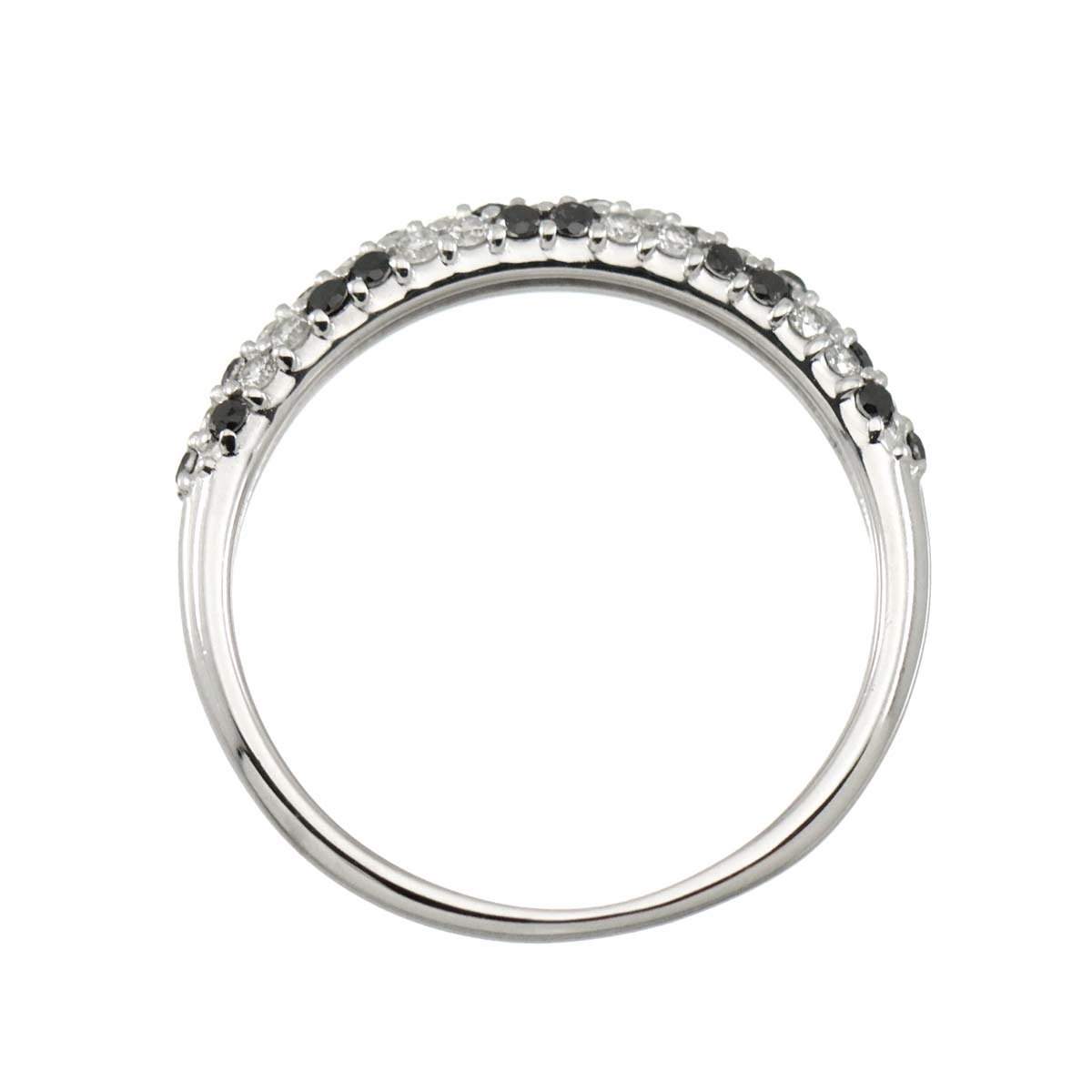 Diamond 0.51ct Ring 18K K18 WG White Gold size6.25-6.5(US)