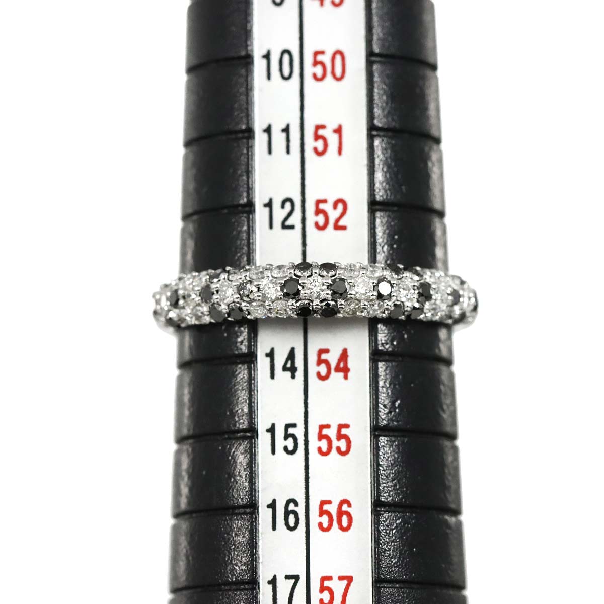 Diamond 0.51ct Ring 18K K18 WG White Gold size6.25-6.5(US)