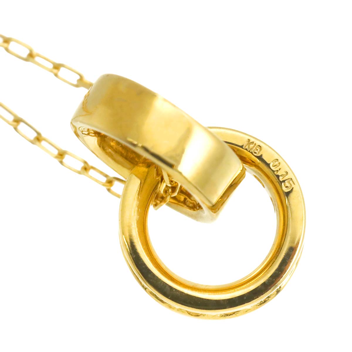 Diamond 0.15ct Necklace 18K YG Yellow Gold 750