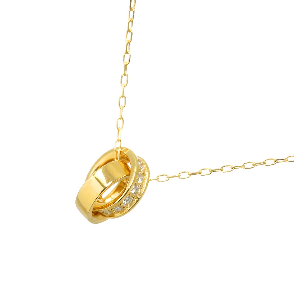 Diamond 0.15ct Necklace 18K YG Yellow Gold 750
