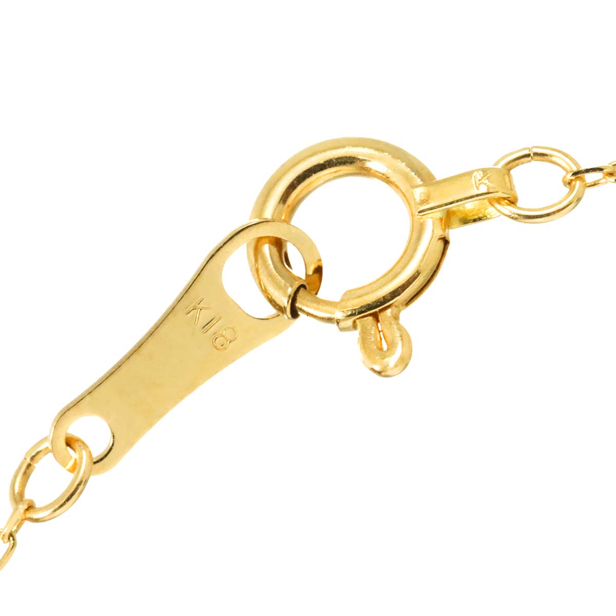 Diamond 0.08ct Necklace 18K YG Yellow Gold 750