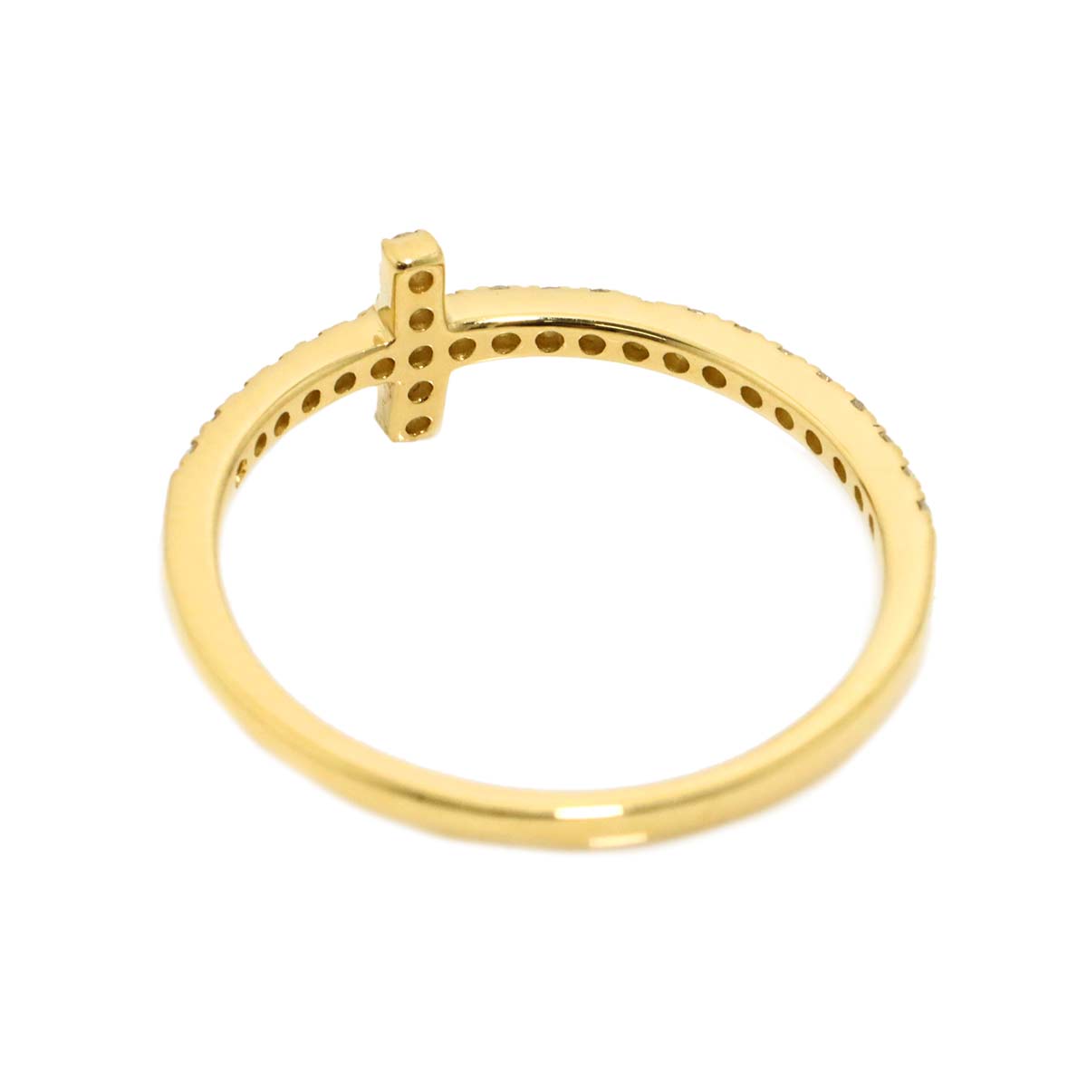 Diamond 0.18ct Ring 18K YG Yellow Gold 750 6.25-6.5(US)